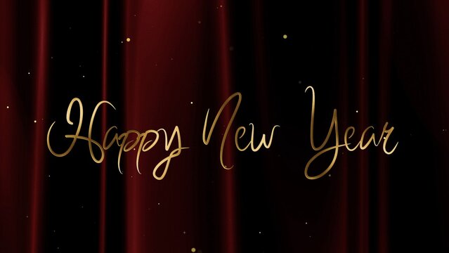 Christmas and New Year Typography Countdown, Golden Glamour Title Card 30