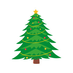Christmas Tree Illustration. Decorative Christmas Tree Artwork. Ideal for greeting cards, posters, banners, scrapbooking, packaging, invitations, and all winter holiday-themed creative projects