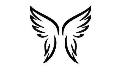 vector illustration of an abstract black bird