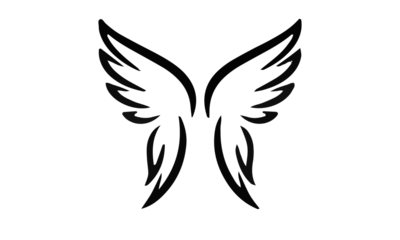 vector illustration of an abstract black bird