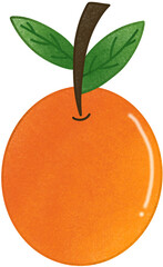 orange with leaf