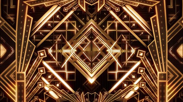 Golden Retro Art Deco 03 