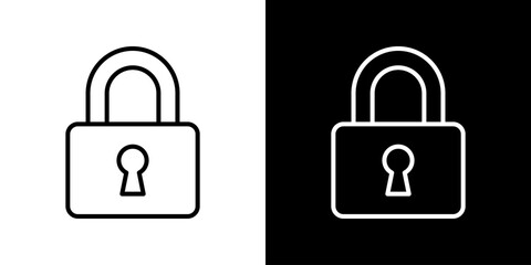 Lock Icons. Fresh Line Design Built For Creative Flexibility In Light And Dark Versions. 