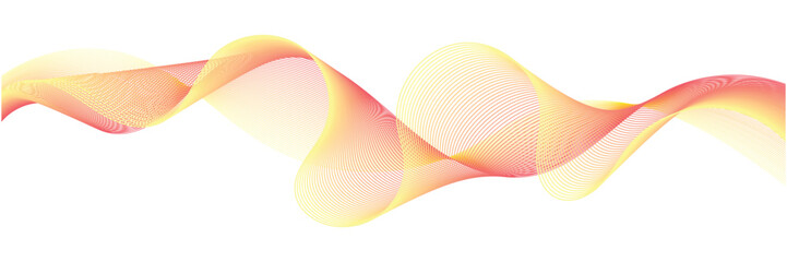 Abstract Wave Lines Background. Flowing Gradient Line Background. Vector Illustration