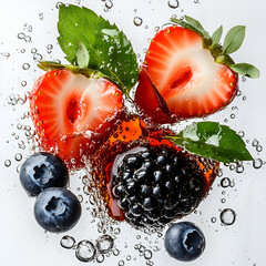 Strawberry Red Juice Splash &ndash; Fresh Fruit strawberry juice splash, red juice splash vector, fresh fruit drip vector, strawberry splash illustration, fruit juice splash design, strawberry vDrip Vector.