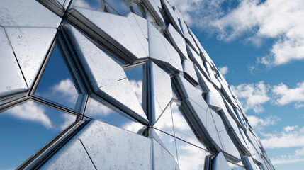 metallic and glass fusion facade industrial design