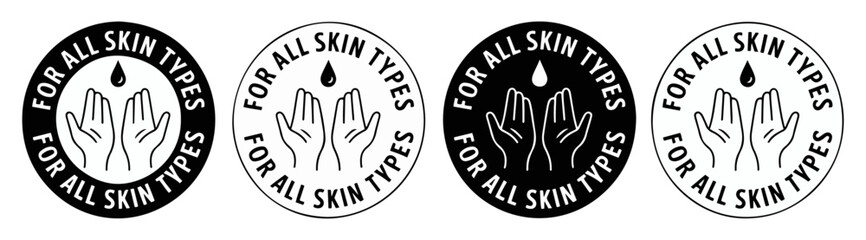 for all skin types care icons