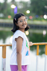 Indian teenager child smiling