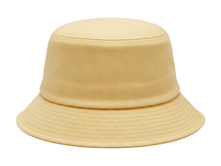 Isolated beige bucket hat, sun protection headwear for outdoor leisure fashion accessory