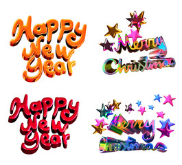 3D style background for your holiday poster design