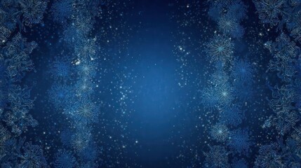 Mysterious deep blue forest path illuminated by ethereal light creating a magical and enchanting atmosphere