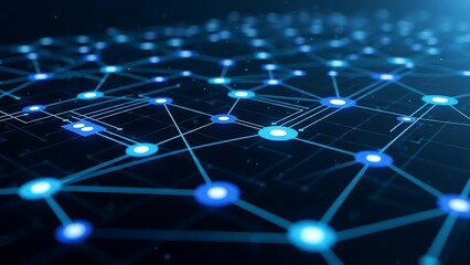Modern glowing network connection visualization for technology concepts
