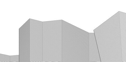 ​​abstract architecture 3d illustration background	
