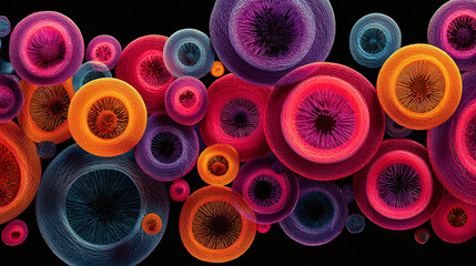 Abstract view of colorful cells, illustrating life and the universe