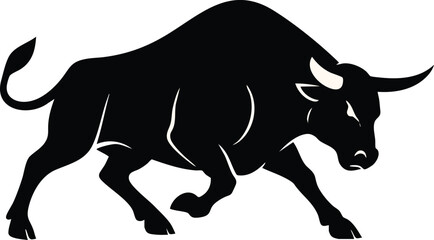Fototapeta premium bull on white background