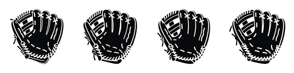 Baseball Gloves Set - Sports Vector Illustration Pack