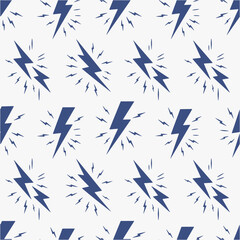 Dynamic lightning bolt energy seamless pattern.