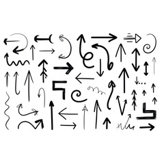 Hand-Drawn Sketchy Arrow Collection on White Background