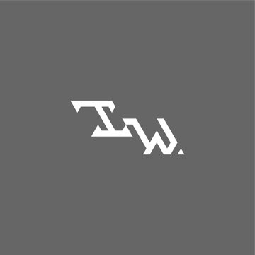 minimalist techno style monogram modern logo letter initial esport concept design IW