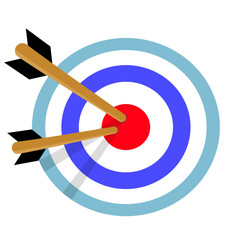Dart Hitting Bullseye of Target