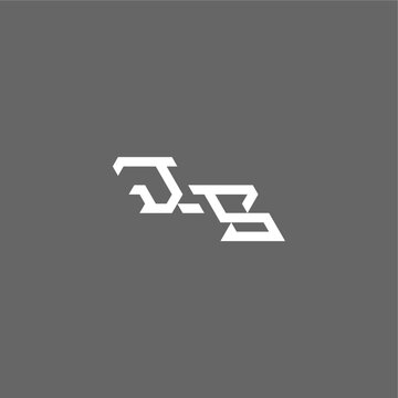 minimalist techno style monogram modern logo letter initial esport concept design JS