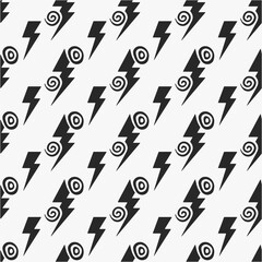 Dynamic lightning bolt energy seamless pattern.
