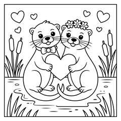 Happy Valentine's Day Bold & Easy Coloring Book