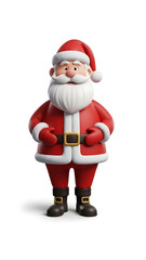 Obraz premium Classic Christmas Icon Santa Claus Standing Proudly With Festive Red Suit