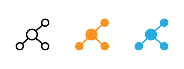 Molecular structures with varying bond and atom representations
