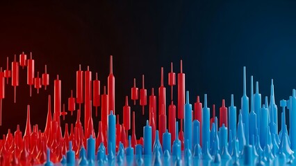 Dynamic stock market chart showing financial trends and investments