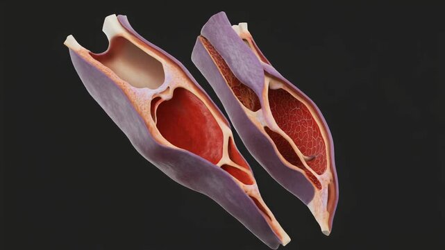 3D CGI Render of Human Carotid Artery Cross-Section