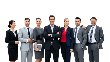 A corporate team of confident professionals posing for a portrait