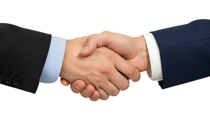 Close-up of a firm handshake, symbolizing agreement and collaboration. The two men are in business attire, hands clasped tightly, demonstrating a bond of trust
