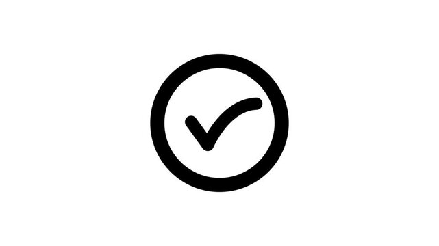 circle looping and tick merk animation. check sign