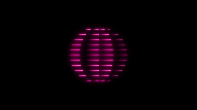 Neon Disco ball seamless VJ loop animation for music broadcast, night clubs, music videos