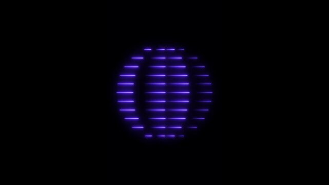 Neon Disco ball seamless VJ loop animation for music broadcast, night clubs, music videos