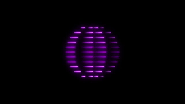 Neon Disco ball seamless VJ loop animation for music broadcast, night clubs, music videos