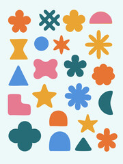 Colorful vector icons set with nature, business, and web elements for your design collection