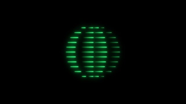 Neon Disco ball seamless VJ loop animation for music broadcast, night clubs, music videos