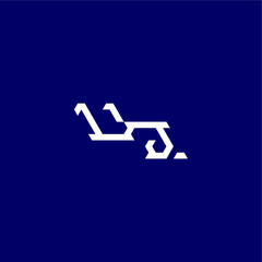 monogram modern logo initial esport concept design LJ minimalist techno style letter