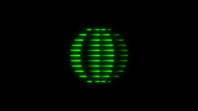 Neon Disco ball seamless VJ loop animation for music broadcast, night clubs, music videos