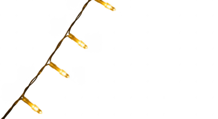 Warm Fairy String Lights Diagonally Hung for Cozy Holiday Ambiance