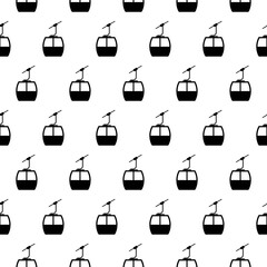 Cable car seamless pattern isolated on white background © sljubisa