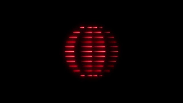 Neon Disco ball seamless VJ loop animation for music broadcast, night clubs, music videos.