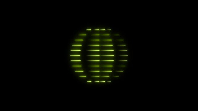 Neon Disco ball seamless VJ loop animation for music broadcast, night clubs, music videos