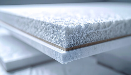 Textured Panel Close-up: An extreme close-up of a unique textured panel reveals the intricate details of its surface, showcasing the interplay of light and shadow.