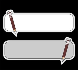 Colorful Pencil Shaped Label name and text input