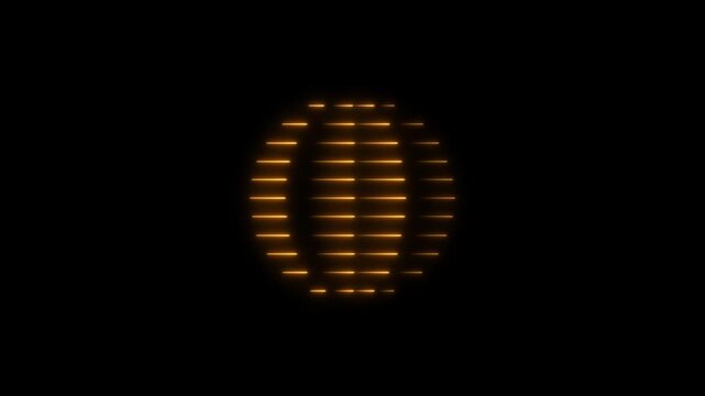 Neon Disco ball seamless VJ loop animation for music broadcast, night clubs, music videos