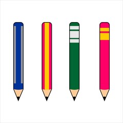 set of colored pencils