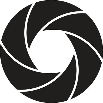Camera Shutter Blade Icon for Photography, Optics, and Visual Media Design